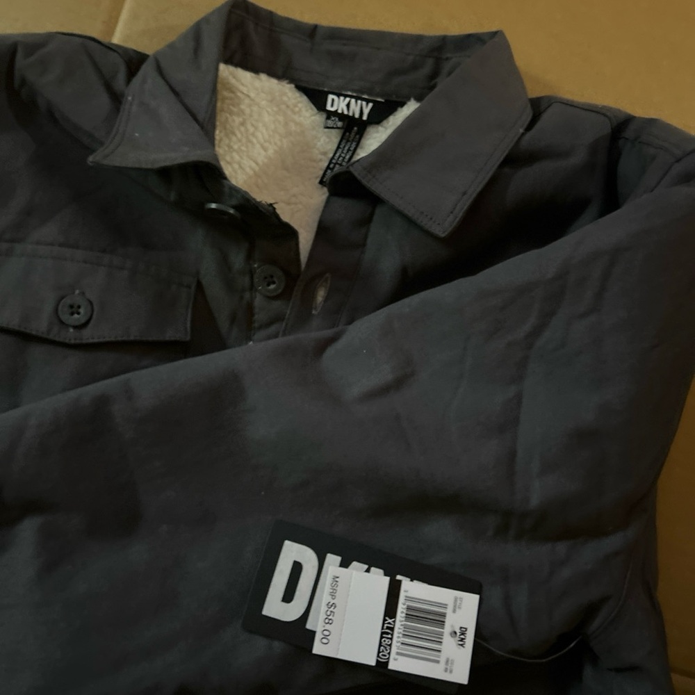 DKNY Black Button-Up Shirt